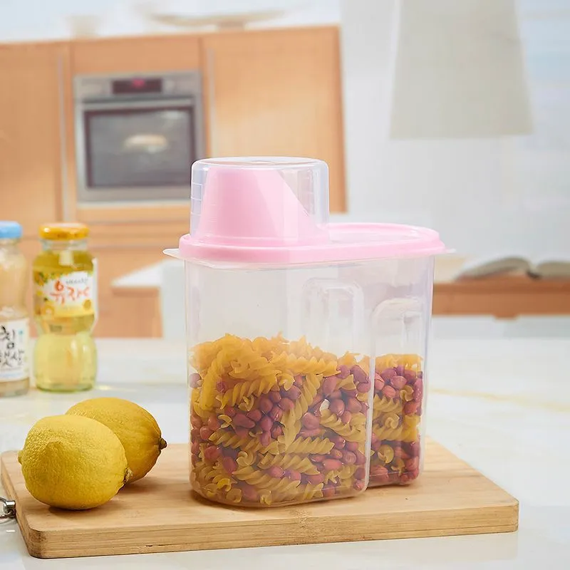Wasel Plastic Dried Food Storage Containers Lids Box Jars Airtight Cereal Rice