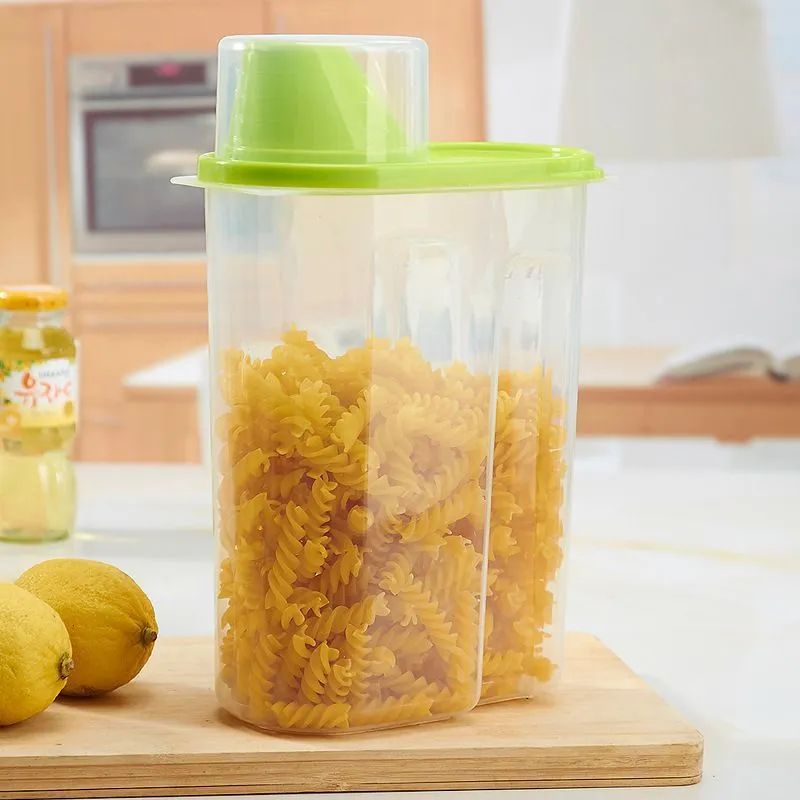 Wasel Plastic Dried Food Storage Containers Lids Box Jars Airtight Cereal Rice