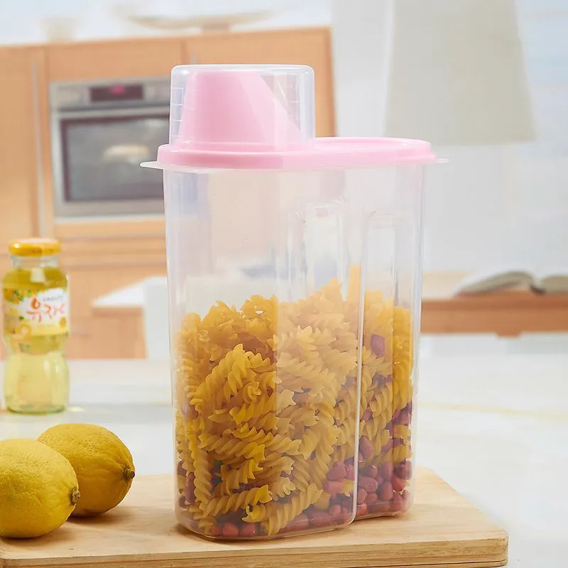 Wasel Plastic Dried Food Storage Containers Lids Box Jars Airtight Cereal Rice