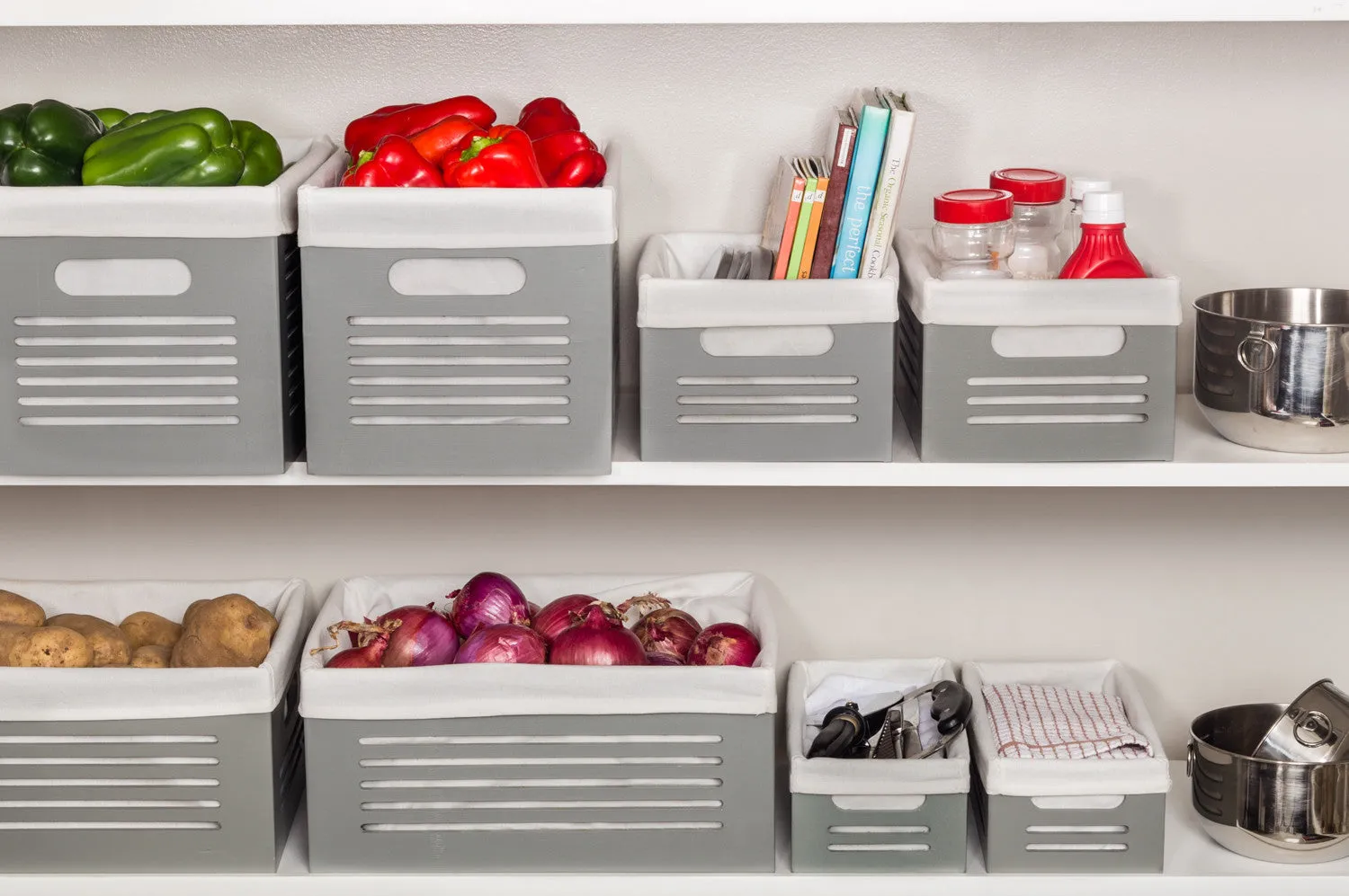 Wooden Gray Storage Bins - Small  (Wholesale)